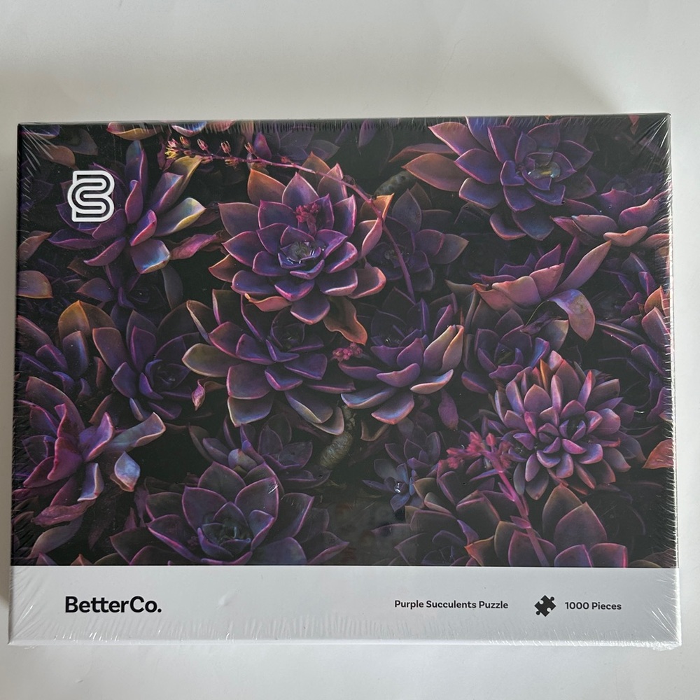 BetterCo. Purple succulents puzzle, 1000 pieces, NWT